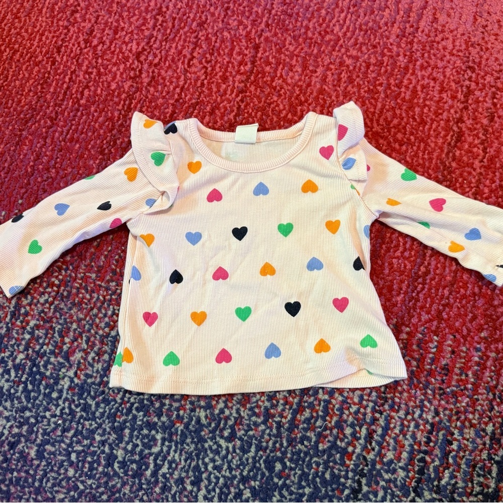 Tucker + Tate long sleeve heart shirt 3M